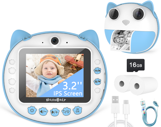 hellobaby best baby monitor - HelloBaby Instant Print Camera for Kids Blue
