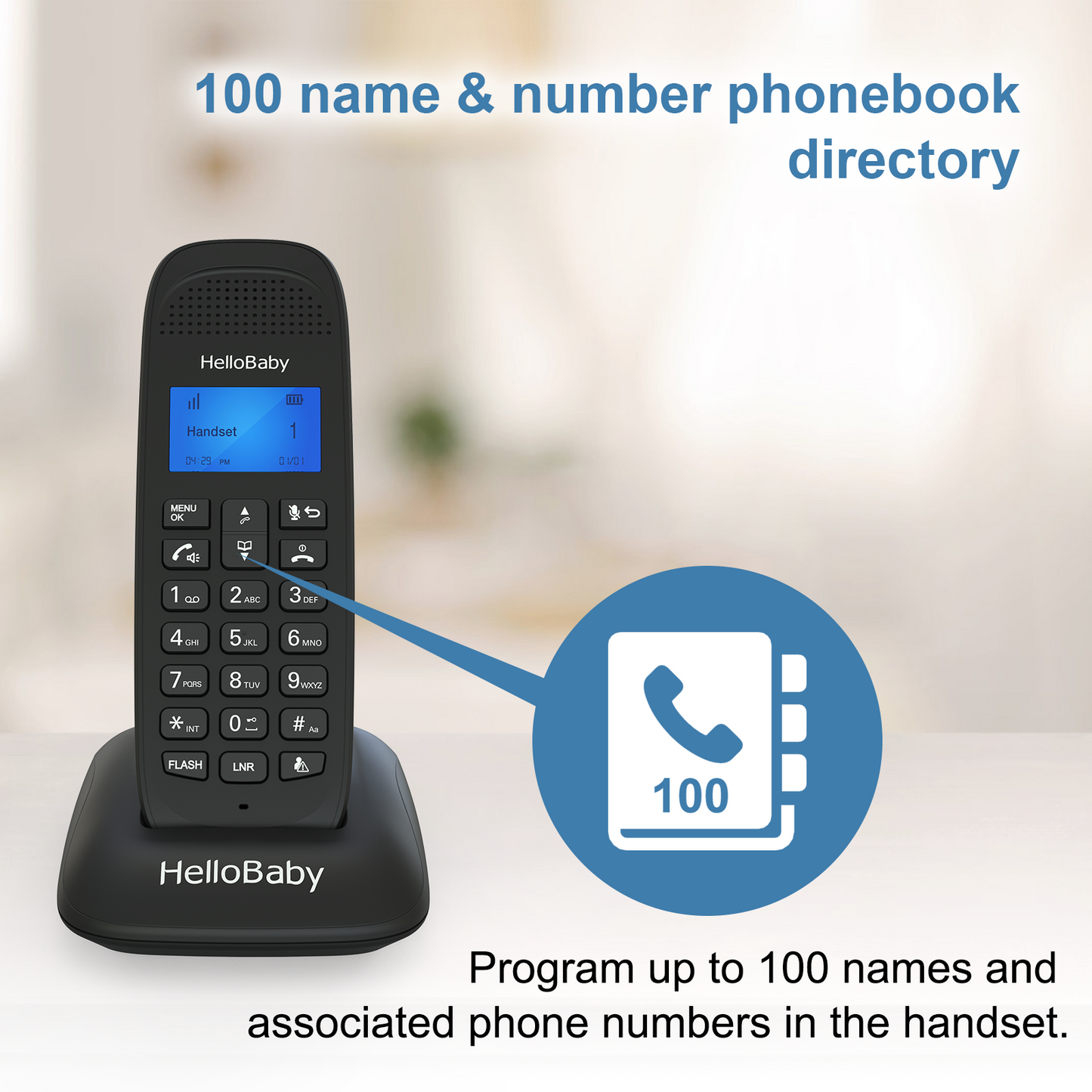 hellobaby best baby monitor - HelloBaby HB1688-1 DECT 6.0 Cordless Phone Handset