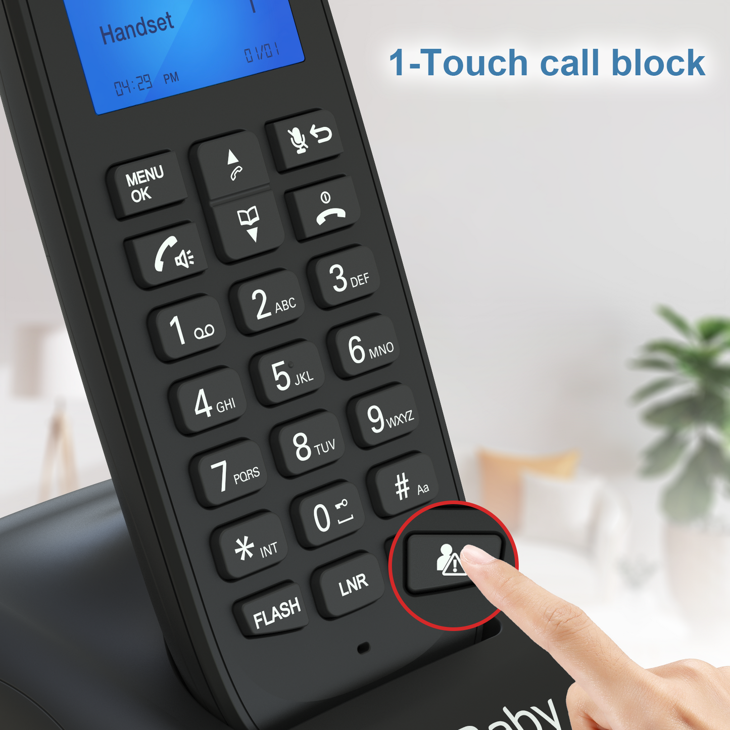 HelloBaby HB1688-4 DECT 6.0 Cordless Phone with 4 Handsets