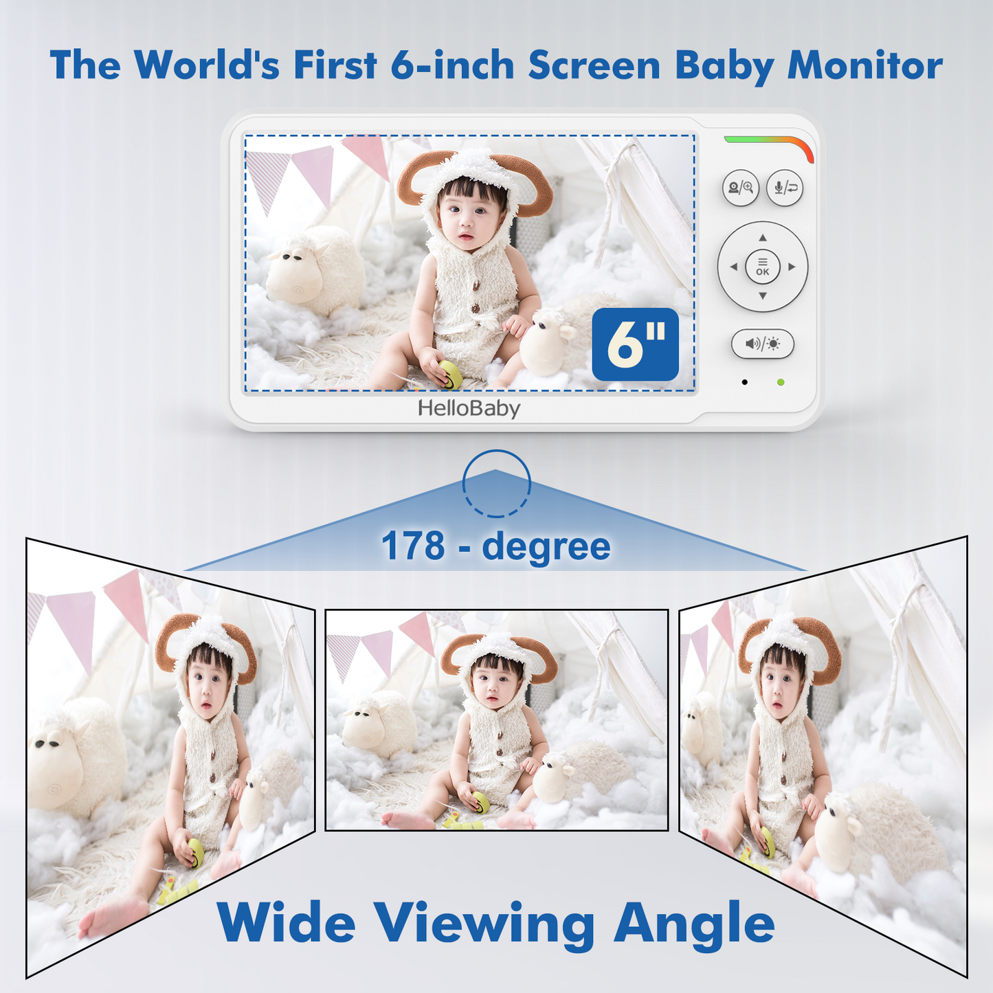 hellobaby best baby monitor - HelloBaby 6'' Video Baby Monitor
