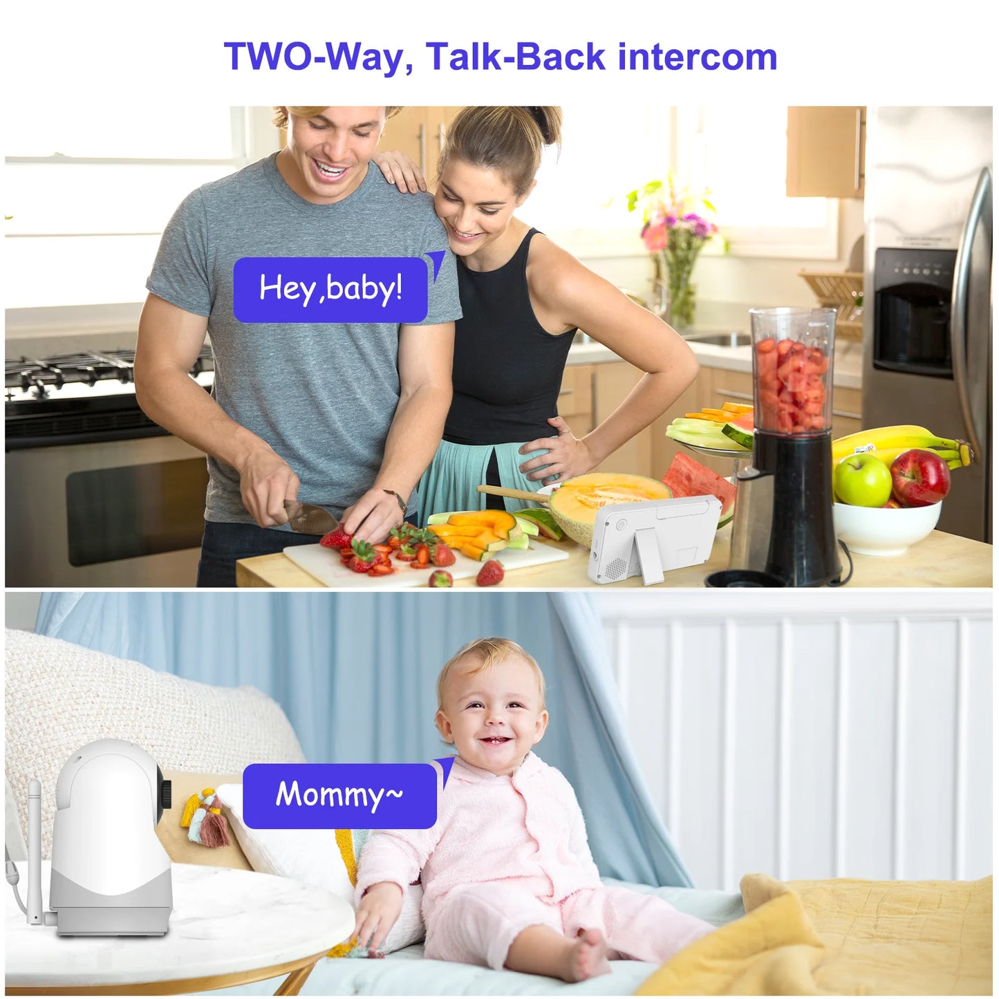 hellobaby best baby monitor - HelloBaby Video Baby Monitor-HB6256 with Remote Pan-Tilt and Zoom, 1000ft Long Range, No WiFi, 5.0" LCD, Night Vision, Lullabies, and Two-Way Audio