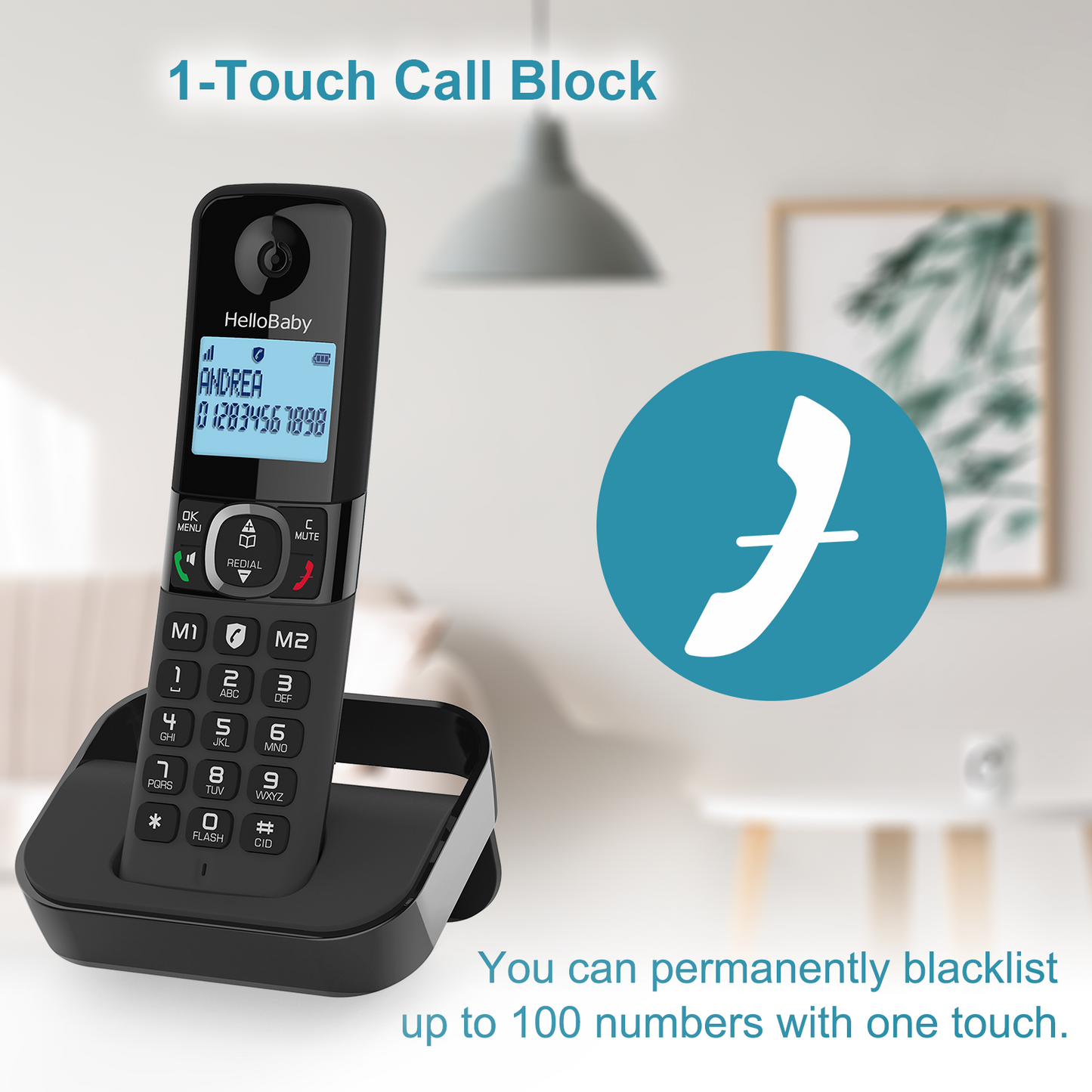 hellobaby best baby monitor - Hellobaby HB2688-2 DECT 6.0 Cordless Phone with 2 Handsets