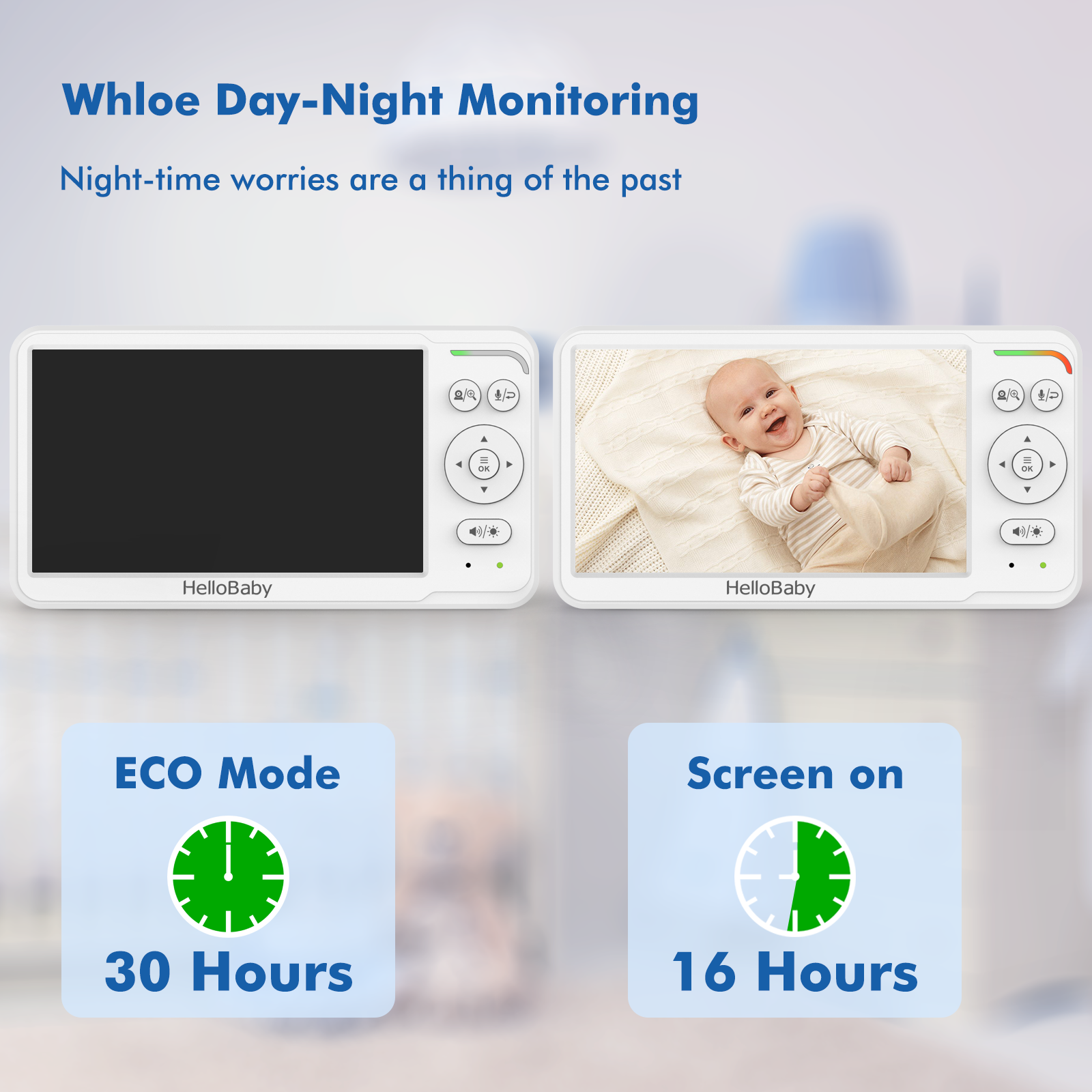 hellobaby best baby monitor - HelloBaby 6'' Video Baby Monitor