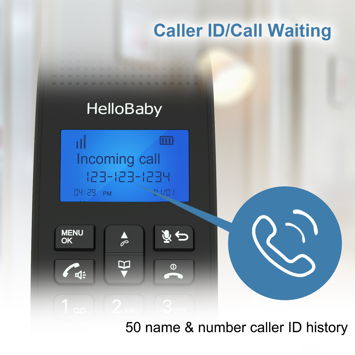 hellobaby best baby monitor - HelloBaby HB1688-1 DECT 6.0 Cordless Phone Handset