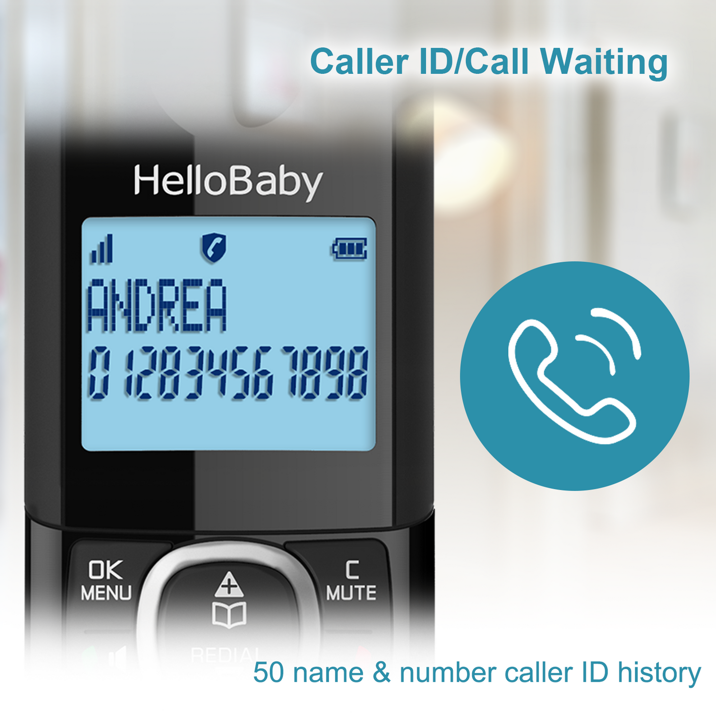 hellobaby best baby monitor - Hellobaby HB2688-2 DECT 6.0 Cordless Phone with 2 Handsets