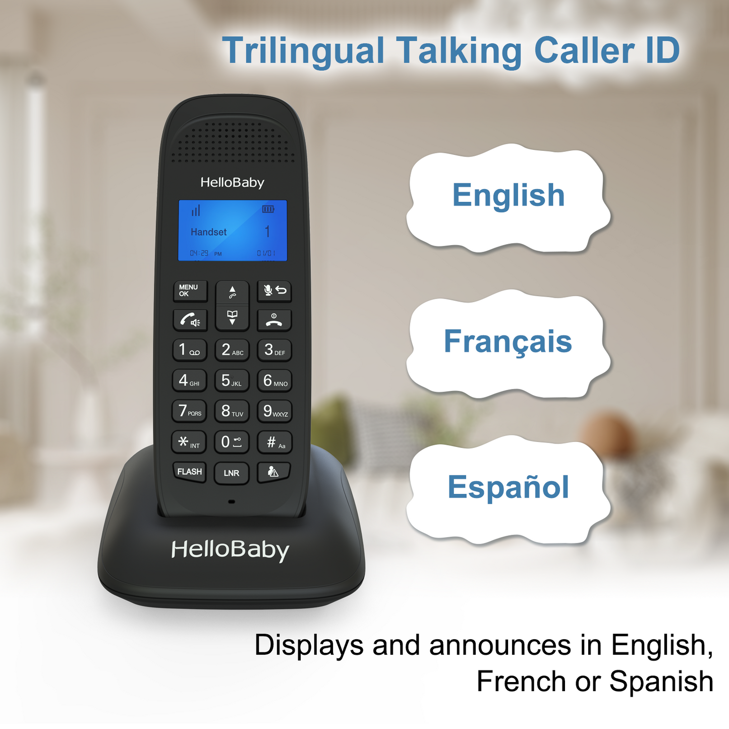hellobaby best baby monitor - HelloBaby HB1688-1 DECT 6.0 Cordless Phone Handset