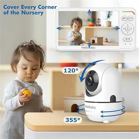 hellobaby best baby monitor - HelloBaby HB6560-2 Video Baby Monitor with two cameras