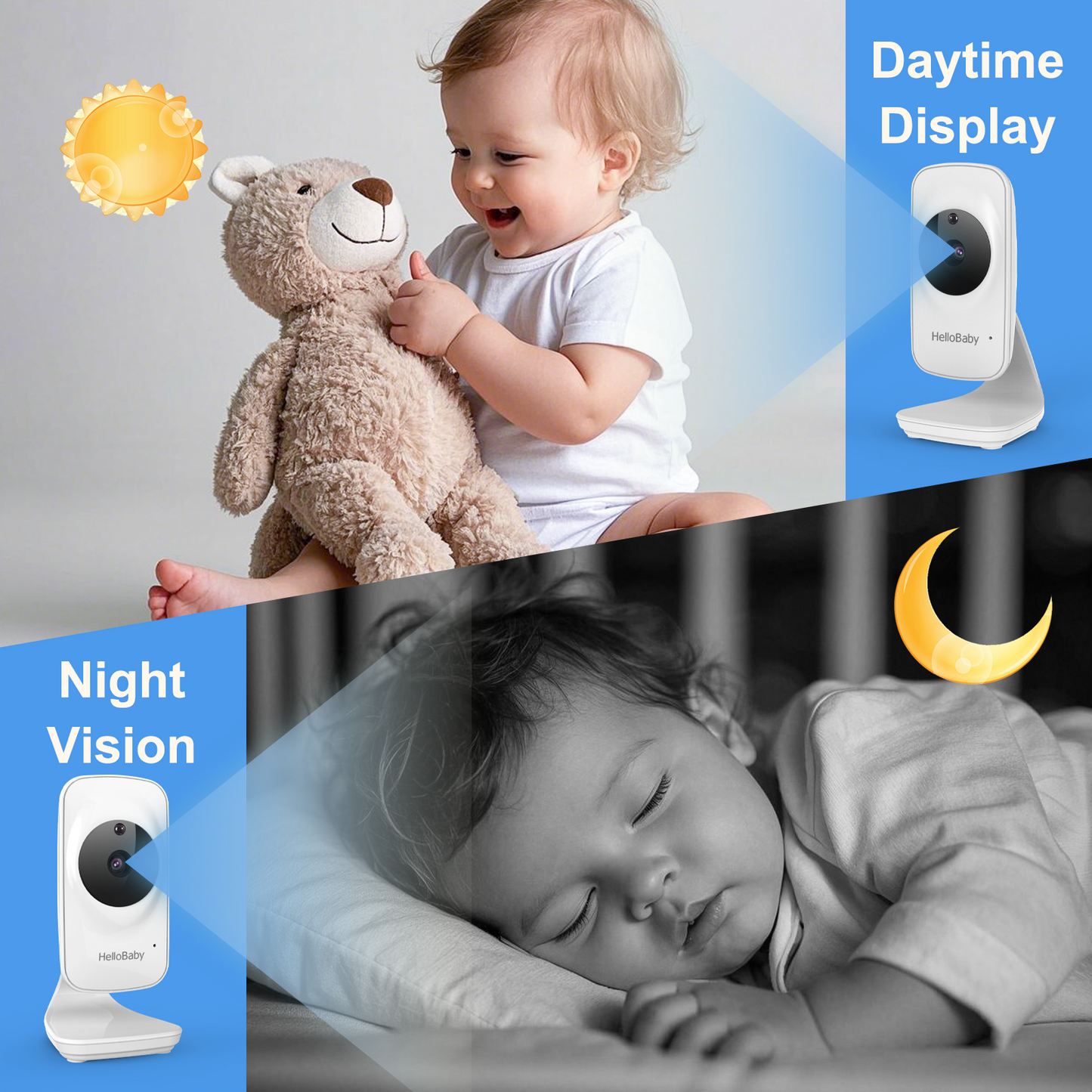 hellobaby best baby monitor - HB2036 3.2” Video Baby Monitor