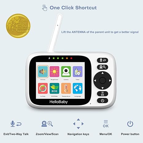 hellobaby best baby monitor - HelloBaby HB6339 Video Baby Monitor