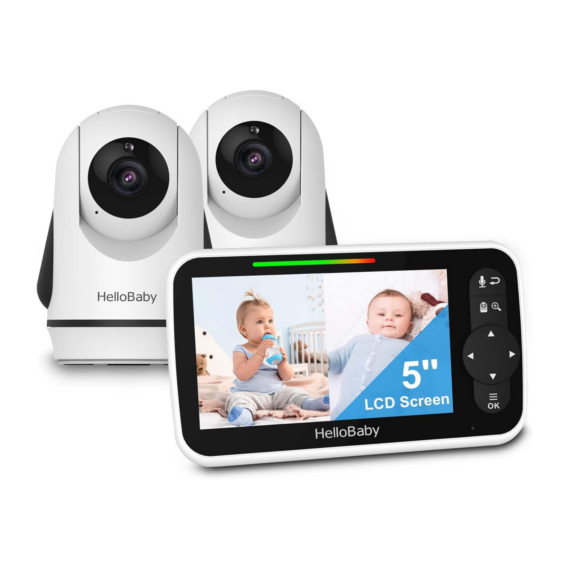 hellobaby best baby monitor - HelloBaby HB6351-2 Video Baby Monitor with two cameras