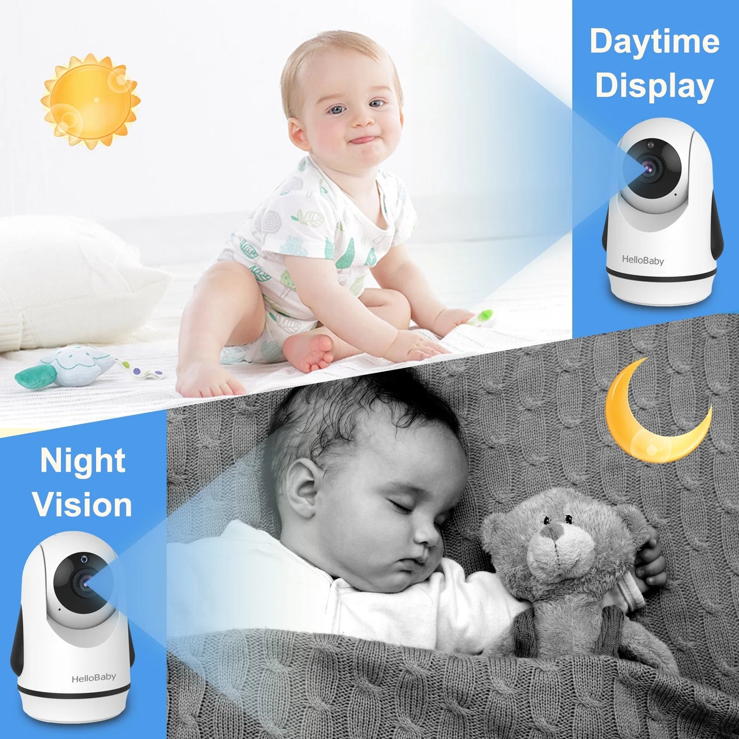hellobaby best baby monitor - HelloBaby HB6336 Baby Camera Monitor
