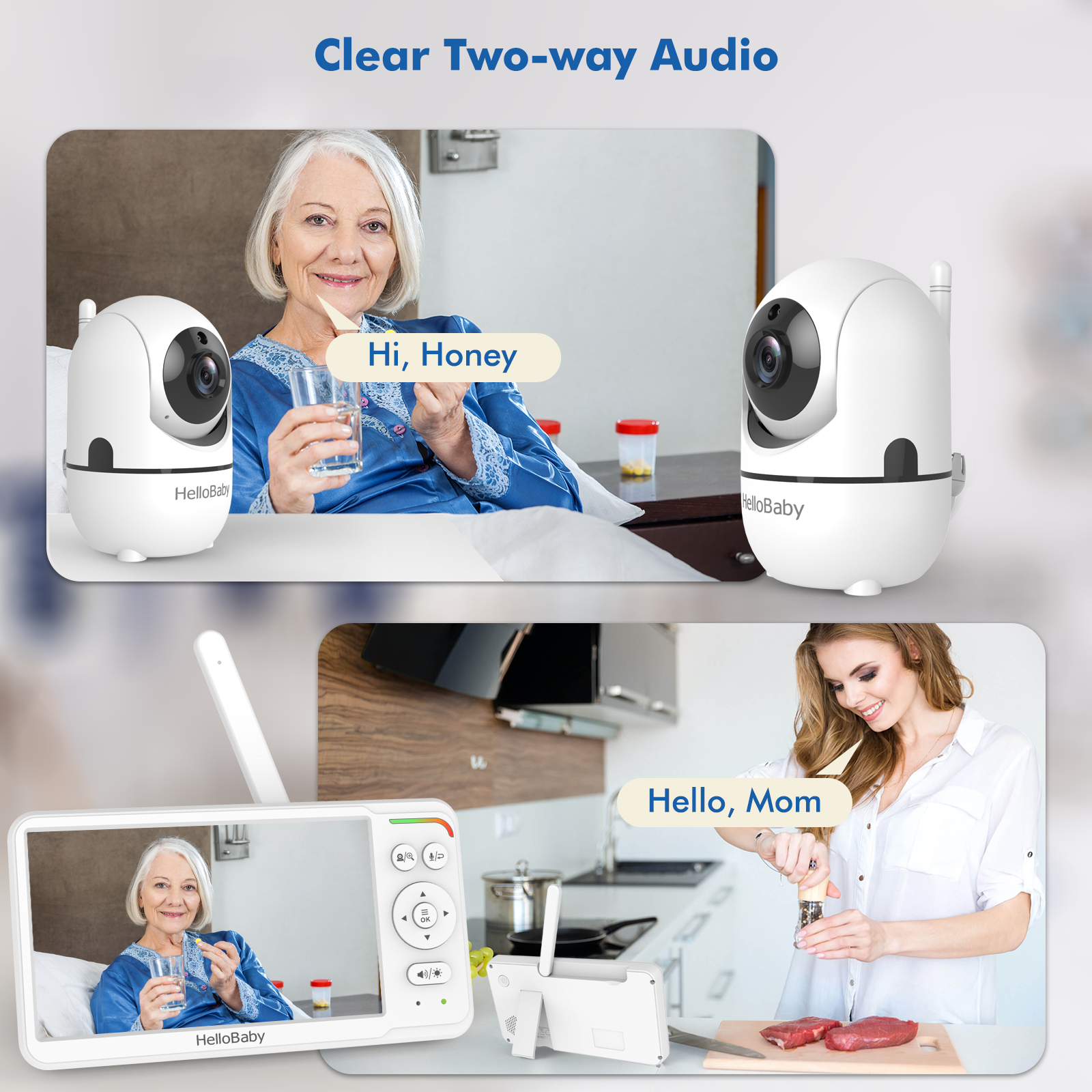 hellobaby best baby monitor - HelloBaby 6'' Video Baby Monitor
