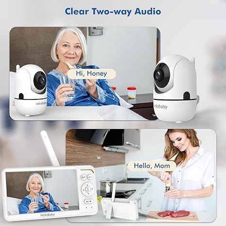 hellobaby best baby monitor - HelloBaby HB6560-2 Video Baby Monitor with two cameras