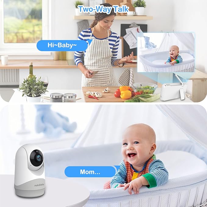 hellobaby best baby monitor - HelloBaby HB6250 Baby Monitor, 5" Screen, VOX, PTZ, Night Vision, No WiFi