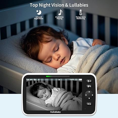 HelloBaby 6" Video Baby Monitor with 1 Camera HB6550Plus