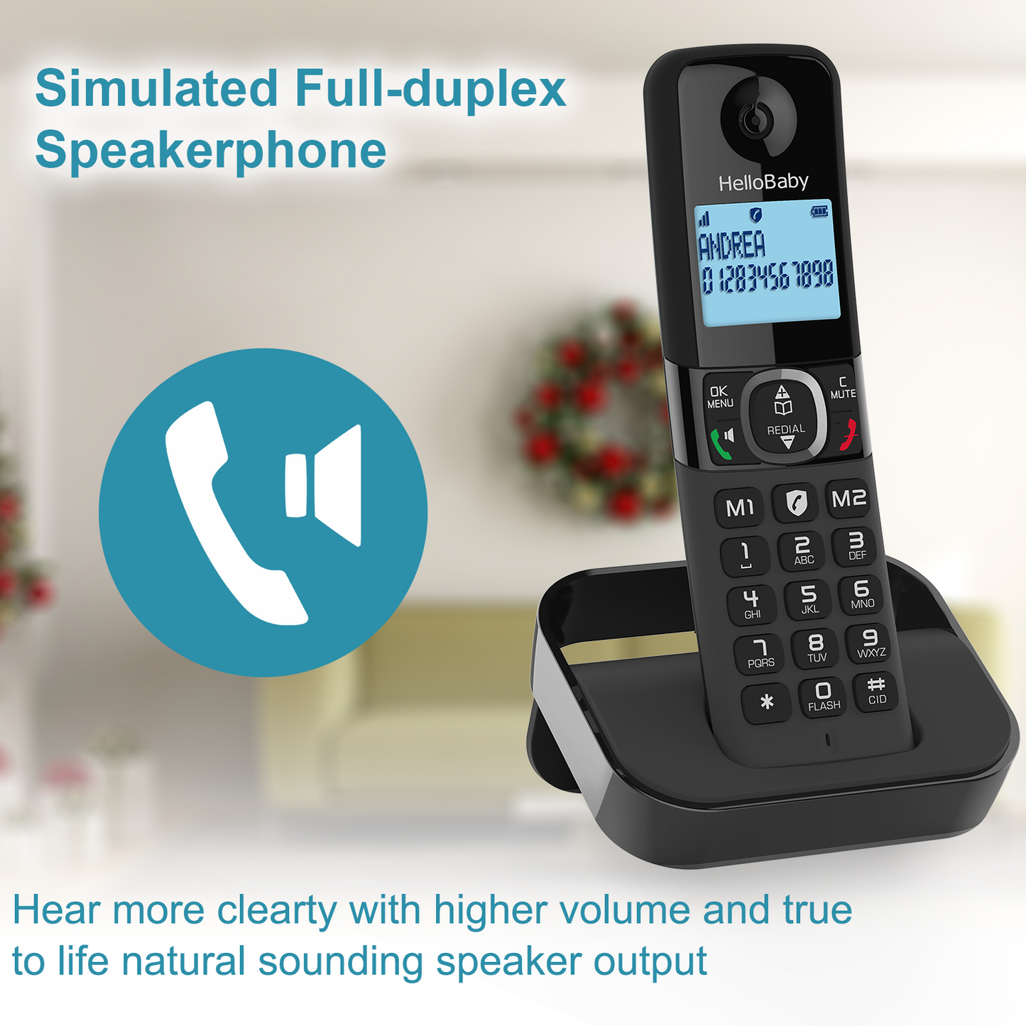 hellobaby best baby monitor - Hellobaby HB2688-2 DECT 6.0 Cordless Phone with 2 Handsets
