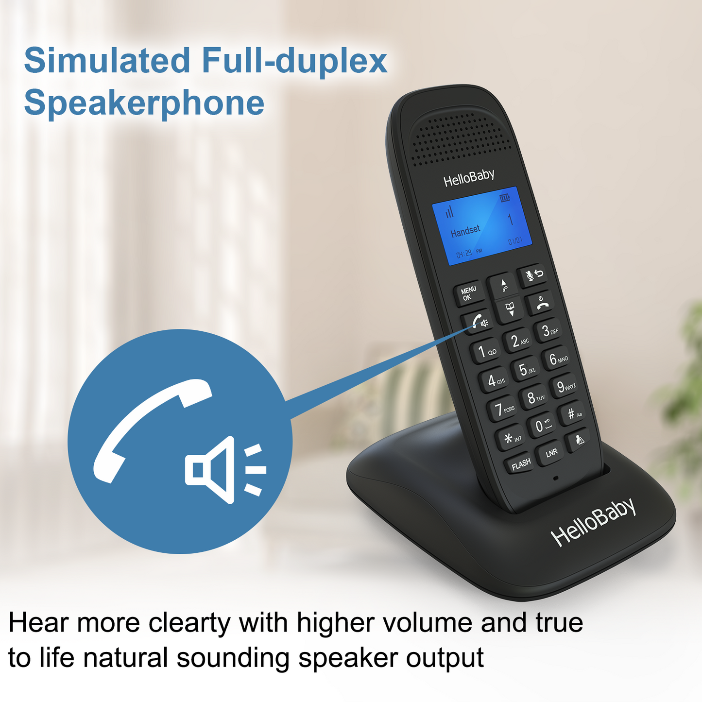 hellobaby best baby monitor - HelloBaby HB1688-1 DECT 6.0 Cordless Phone Handset