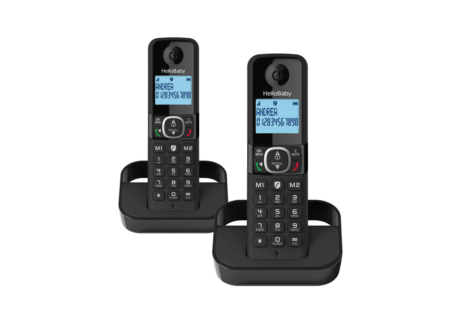 hellobaby best baby monitor - Hellobaby HB2688-2 DECT 6.0 Cordless Phone with 2 Handsets