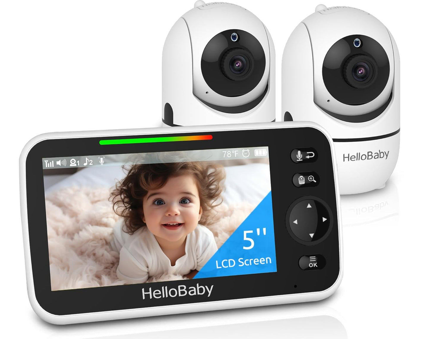 hellobaby best baby monitor - HelloBaby HB6550Pro Video Baby Monitor