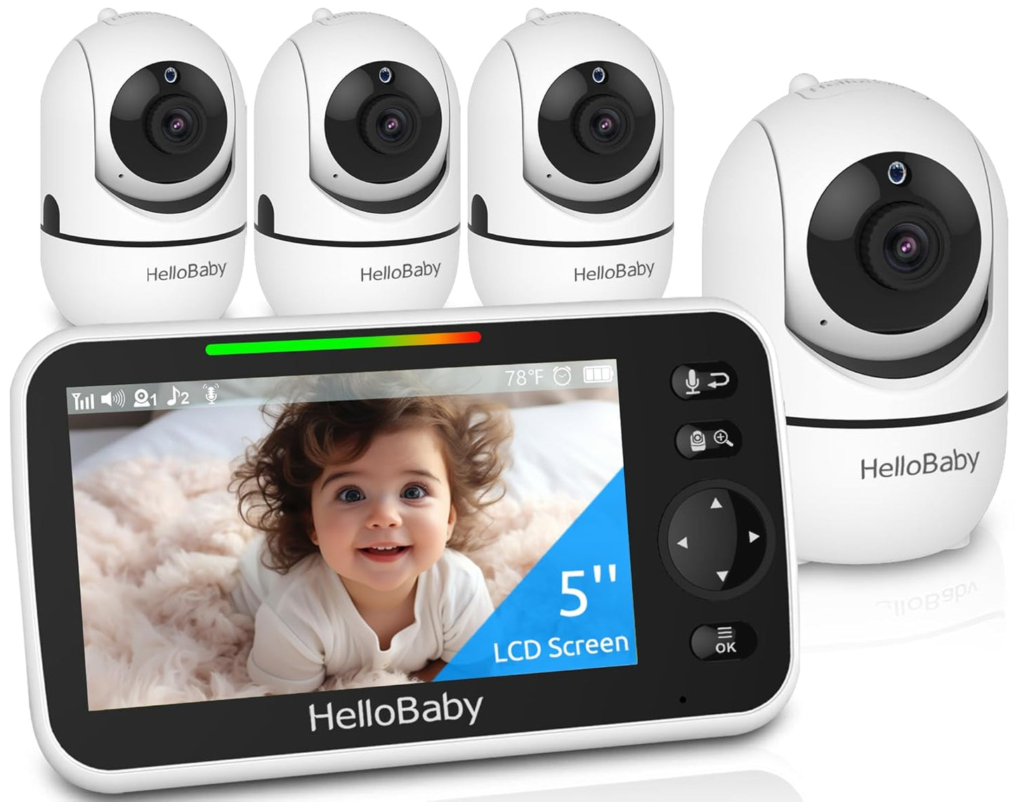 hellobaby best baby monitor - HelloBaby HB6550Pro Video Baby Monitor
