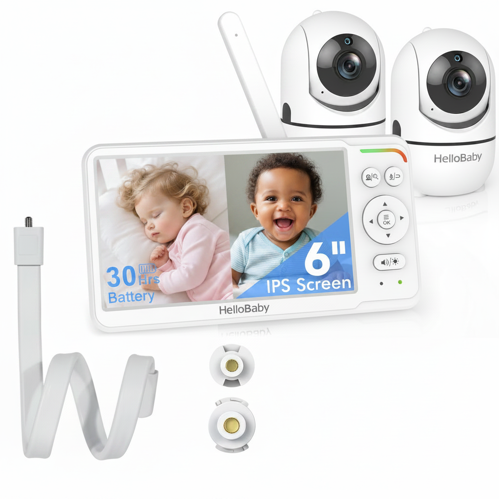 hellobaby best baby monitor - HelloBaby HB6560-2 Video Baby Monitor with two cameras