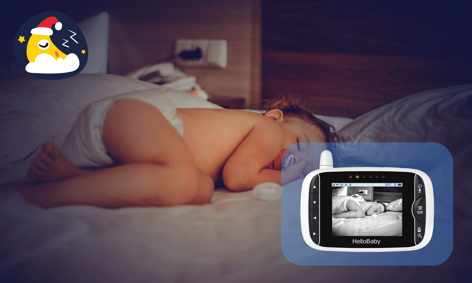 HelloBaby HB65 Baby Monitor With Automatic Night Vision