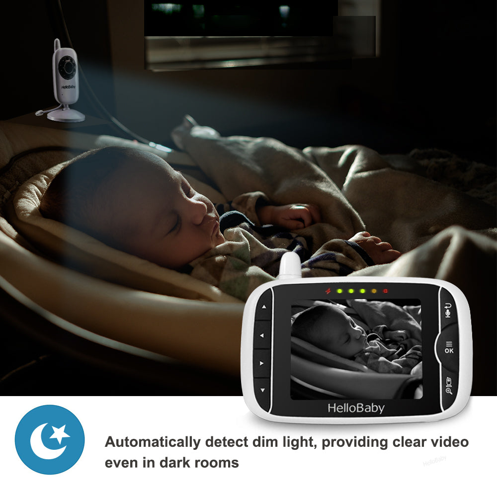 hellobaby best baby monitor - HelloBaby Monitor HB32 | Video Baby Monitors with Night Vision | Hellobaby