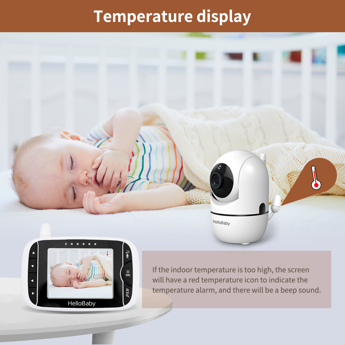 hellobaby best baby monitor - HelloBaby monitor HB65 | Video Baby Monitor with Camera | Hellobaby