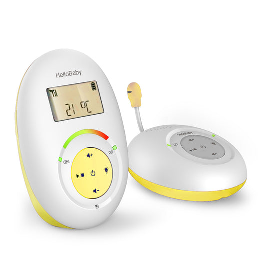 hellobaby best baby monitor - HB180-Two-Way Audio Baby Monitor with Temprature Sensor, Sound Alert, Lullabies & Night Light
