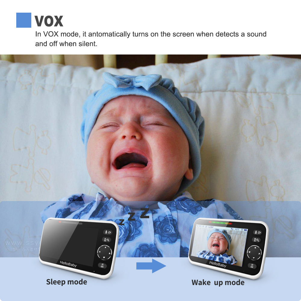 hellobaby best baby monitor - HelloBaby monitor HB50 | Video Baby Monitor with Camera and Audio