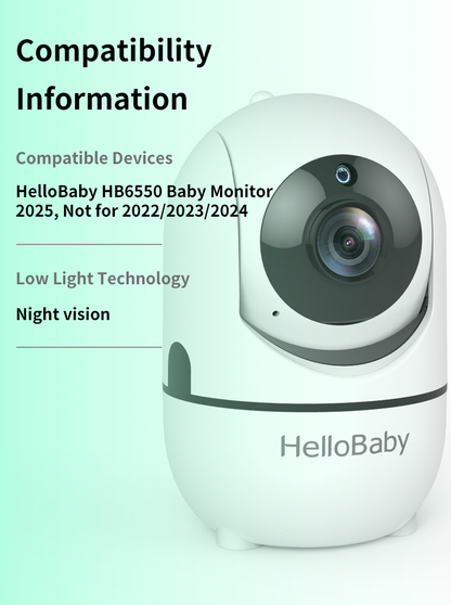 hellobaby best baby monitor - HelloBaby 𝐇𝐁𝟔𝟓𝟓𝟎 Camera  Only for HB6550 2025Ver,HB6550 Additional Extra Camera, Second Cam  
