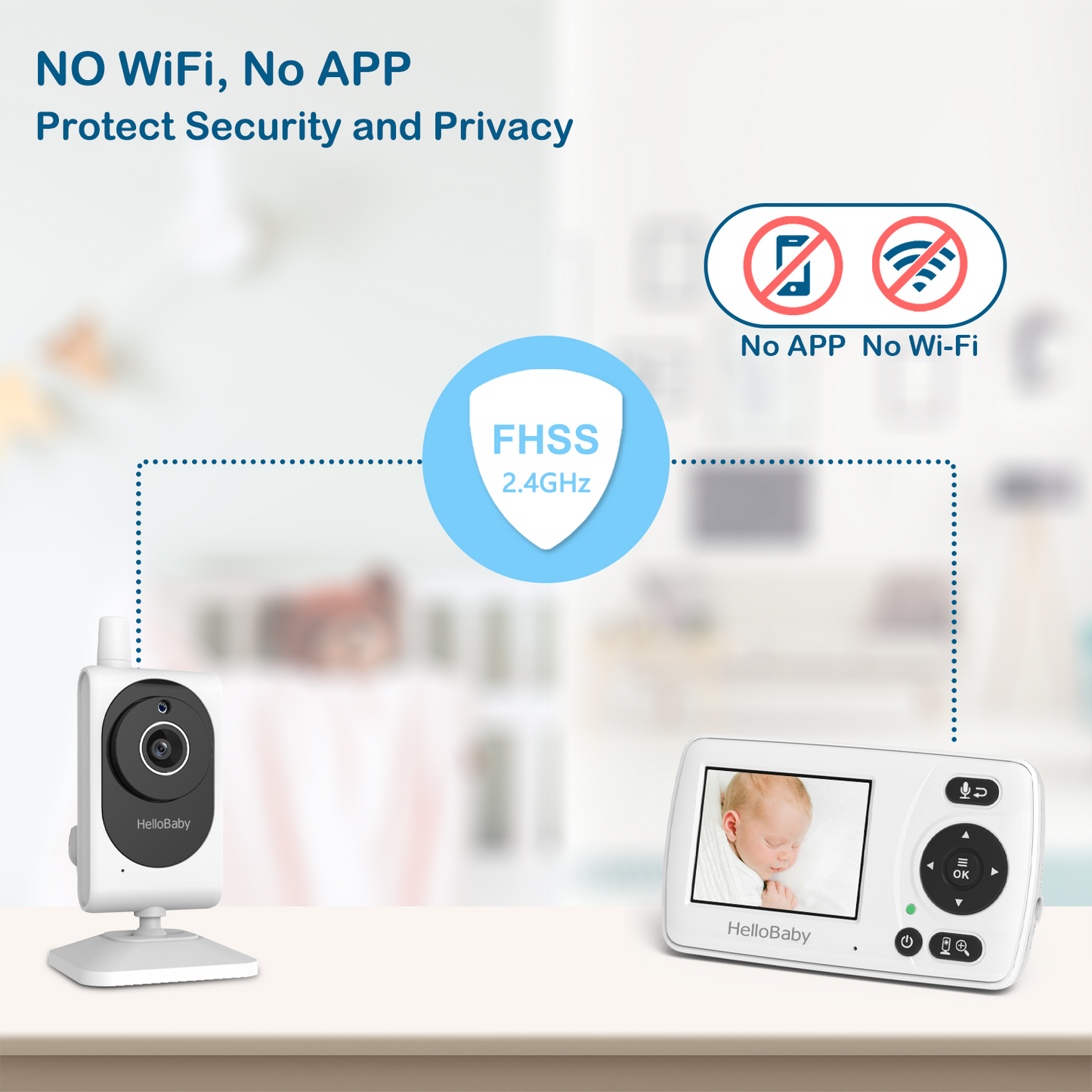 HB2530 3.2” Video Baby Monitor