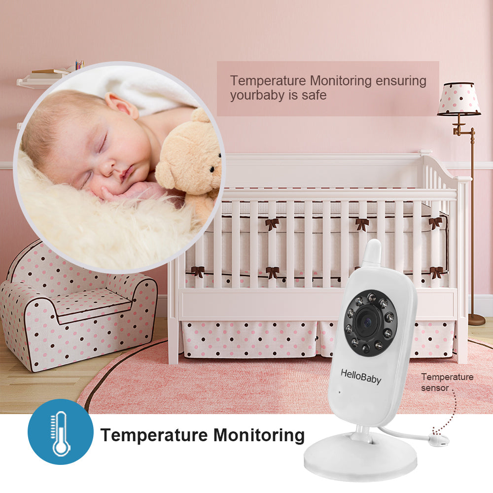 HelloBaby Monitor HB32, Video Baby Monitors with Night Vision, Hellobaby