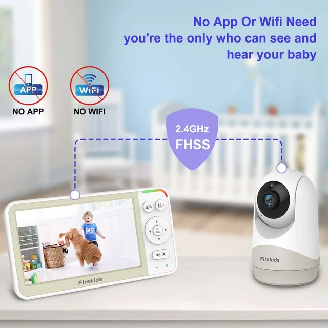 hellobaby best baby monitor - HelloBaby Baby Monitor -FK5662 5" inch HD LCD Video Baby Monitor with Camera and Audio, Auto Noise Reduction, Camera Tilt Zoom, IR Night Vision, Temperature Monitoring, Lullaby, 1000ft Range  