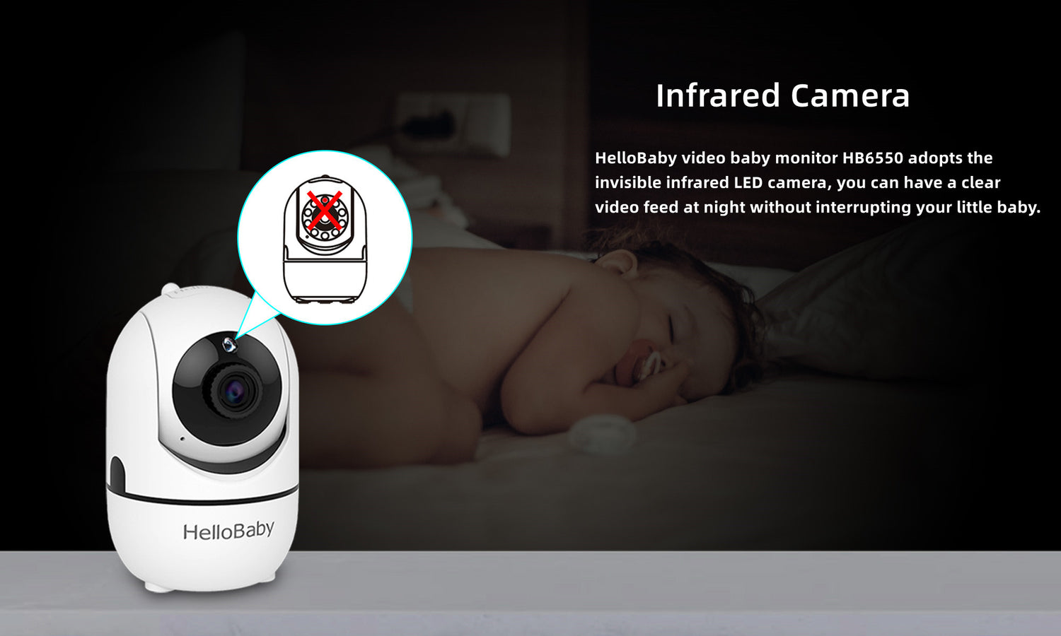 HelloBaby baby monitor wih infrared camera