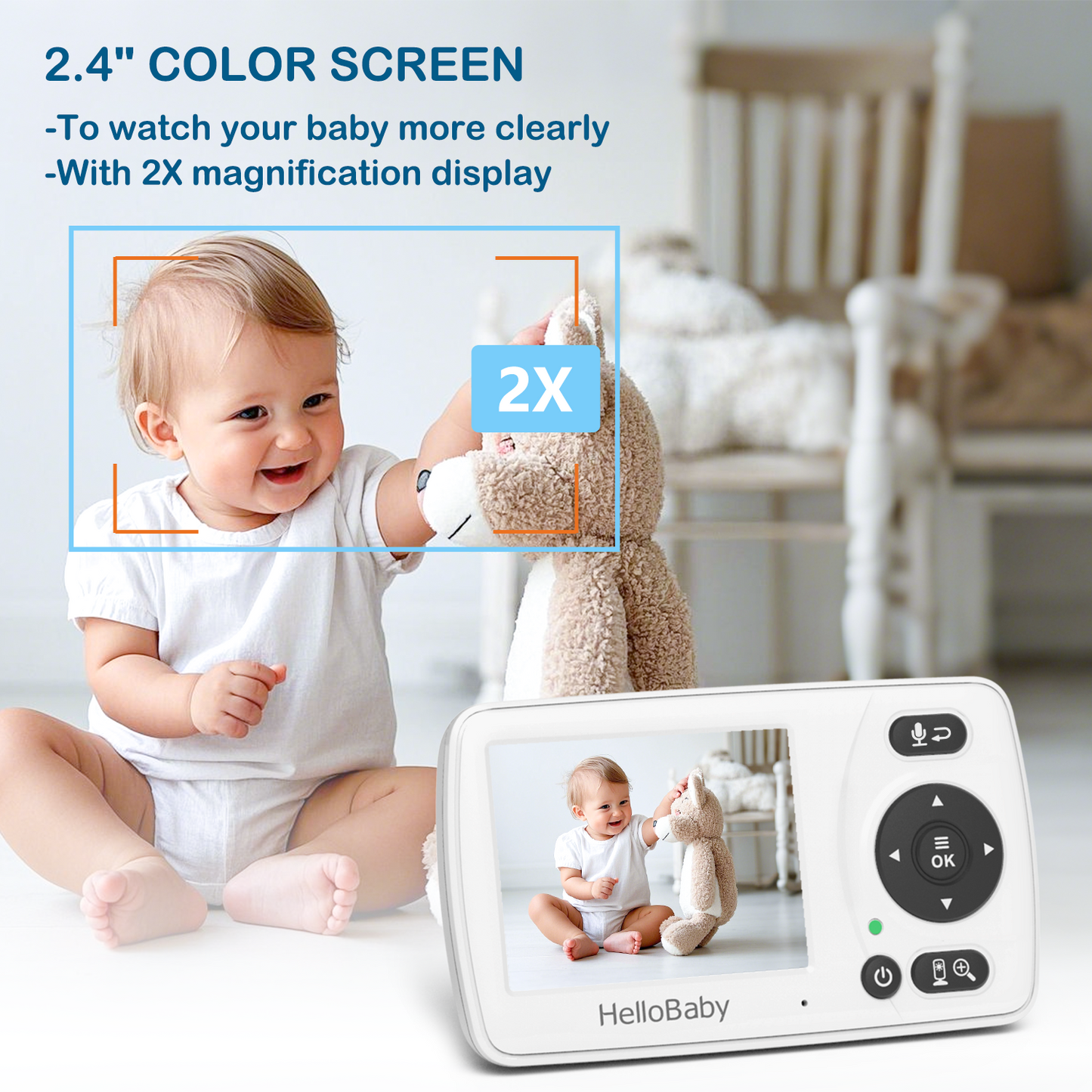 HB2530 3.2” Video Baby Monitor