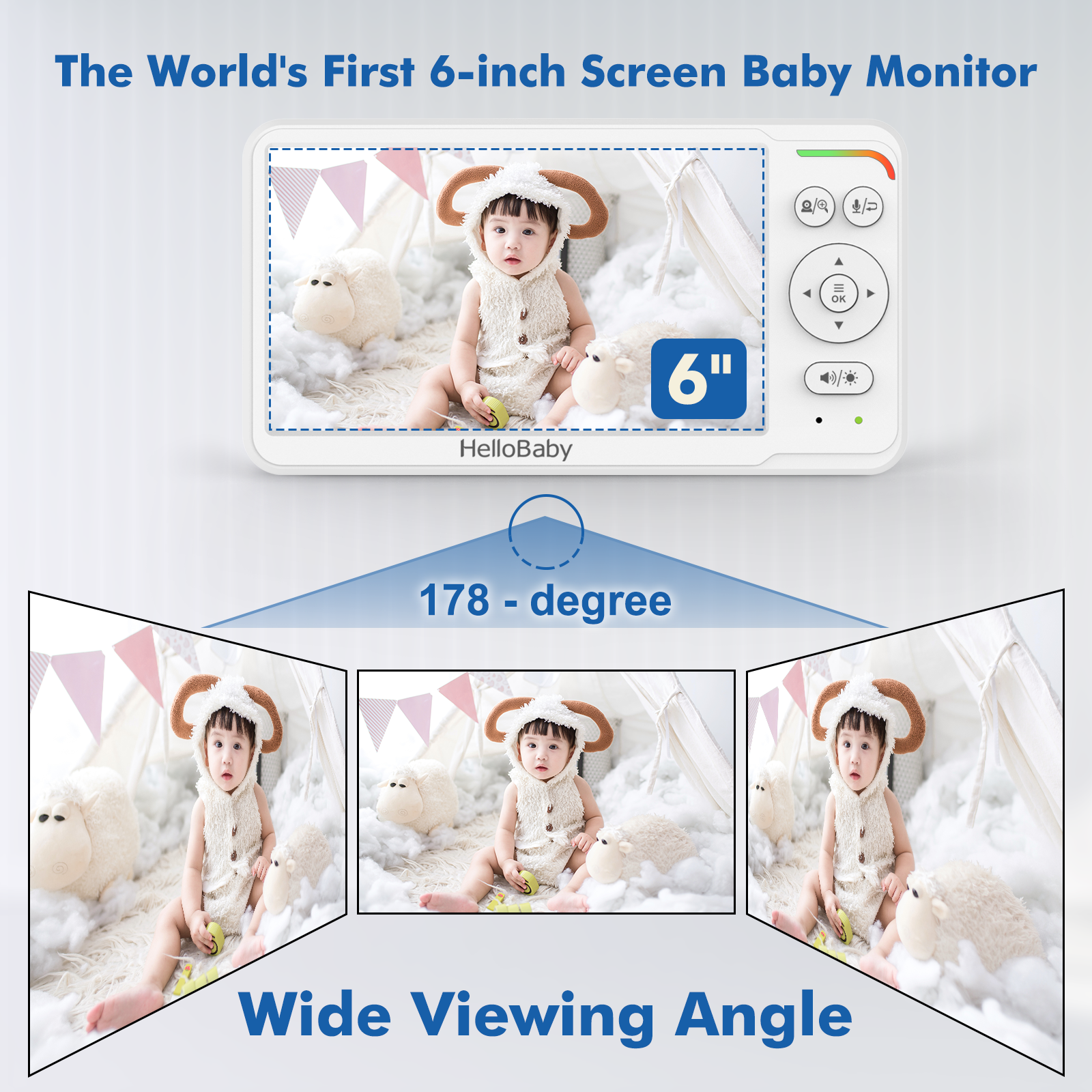 HelloBaby Baby Monitor, Baby Monitor with Camera and Audio - Video Baby  Monitor