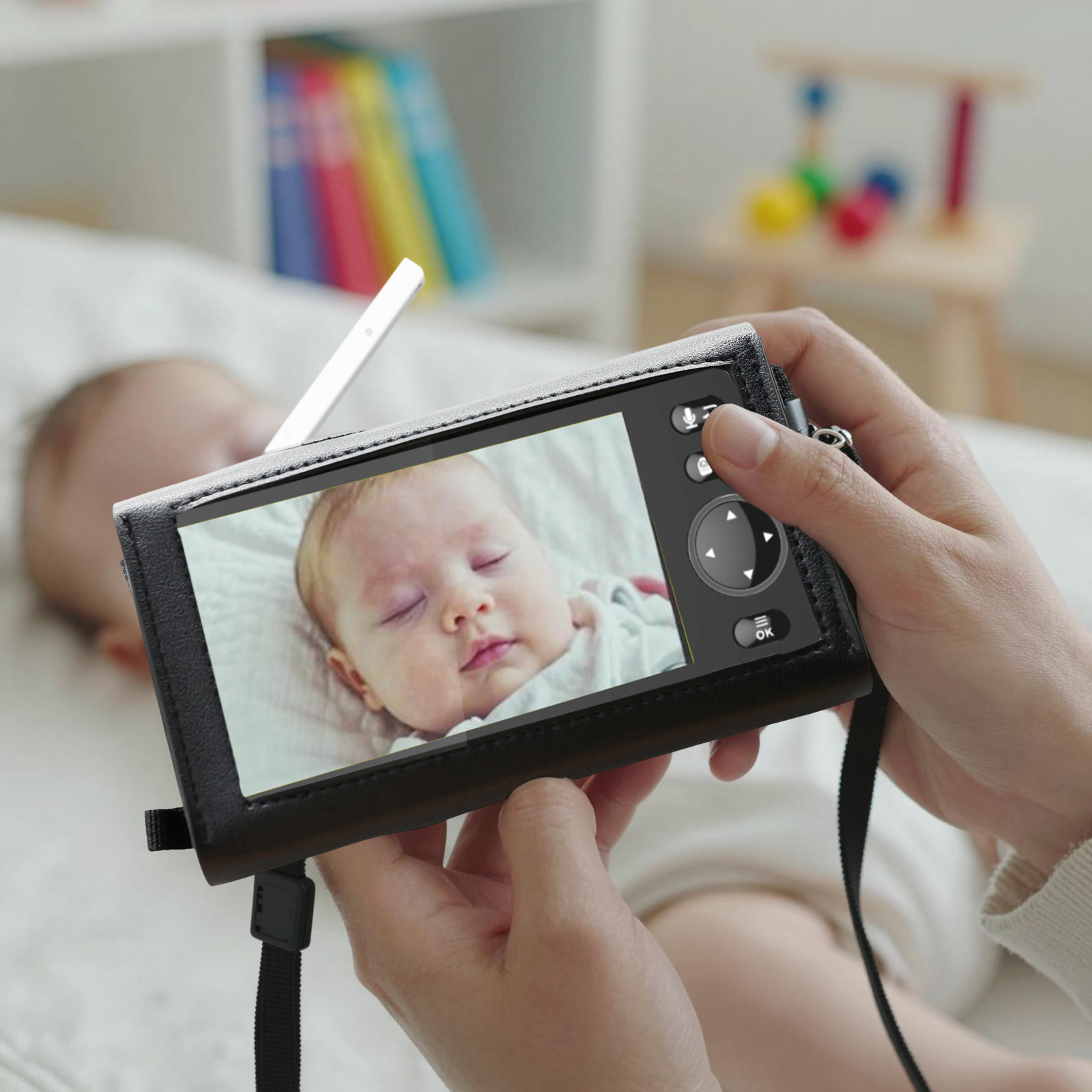 hellobaby best baby monitor - HelloBaby HB6550 Baby Monitor Case - Waterproof-Resistant Travel Case with Carrying Strap, Scratch-Resistant Storage Pouch for Portable Baby Monitoring On-The-Go  