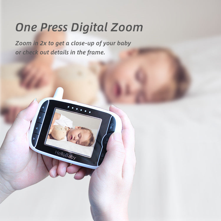One Press Digital Zoom - Zoom in 2x to get a close-up of your baby  or check out details in the frame.