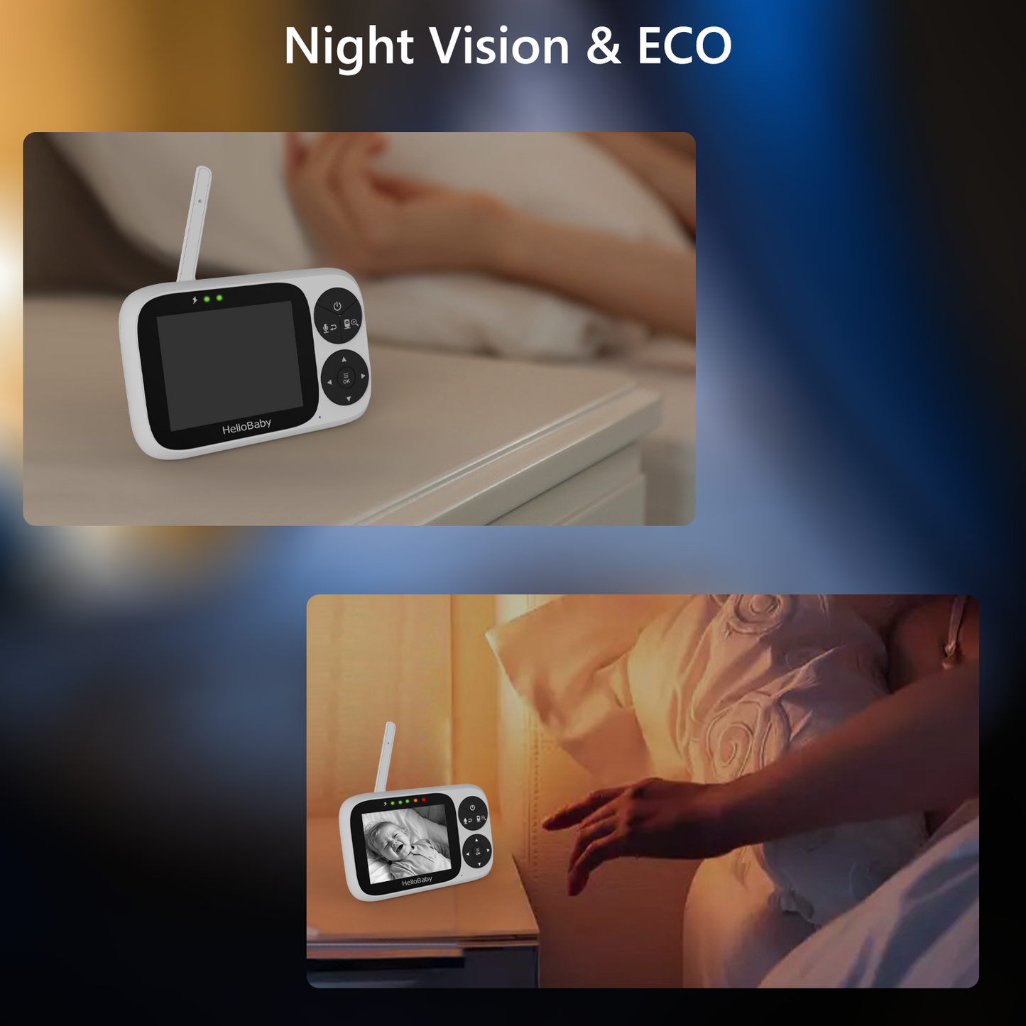HB2033 3.2” Video Baby Monitor