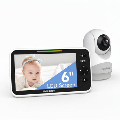 hellobaby best baby monitor - HelloBaby HB6250Plus Baby Monitor, 6" Screen, VOX, PTZ, Night Vision, No WiFi  