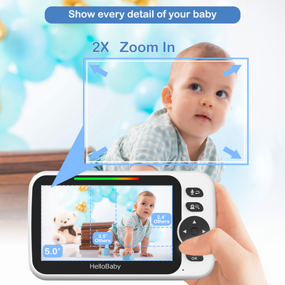 HB6352 5.0” Video Baby Monitor