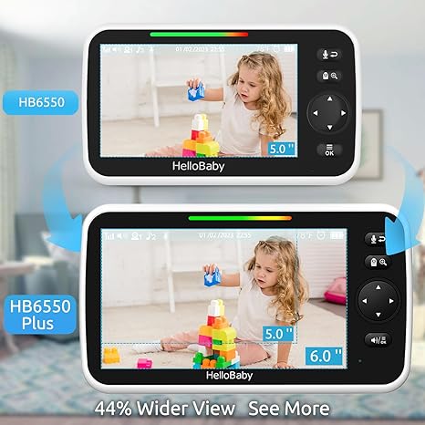 HelloBaby 6" Video Baby Monitor with 1 Camera HB6550Plus