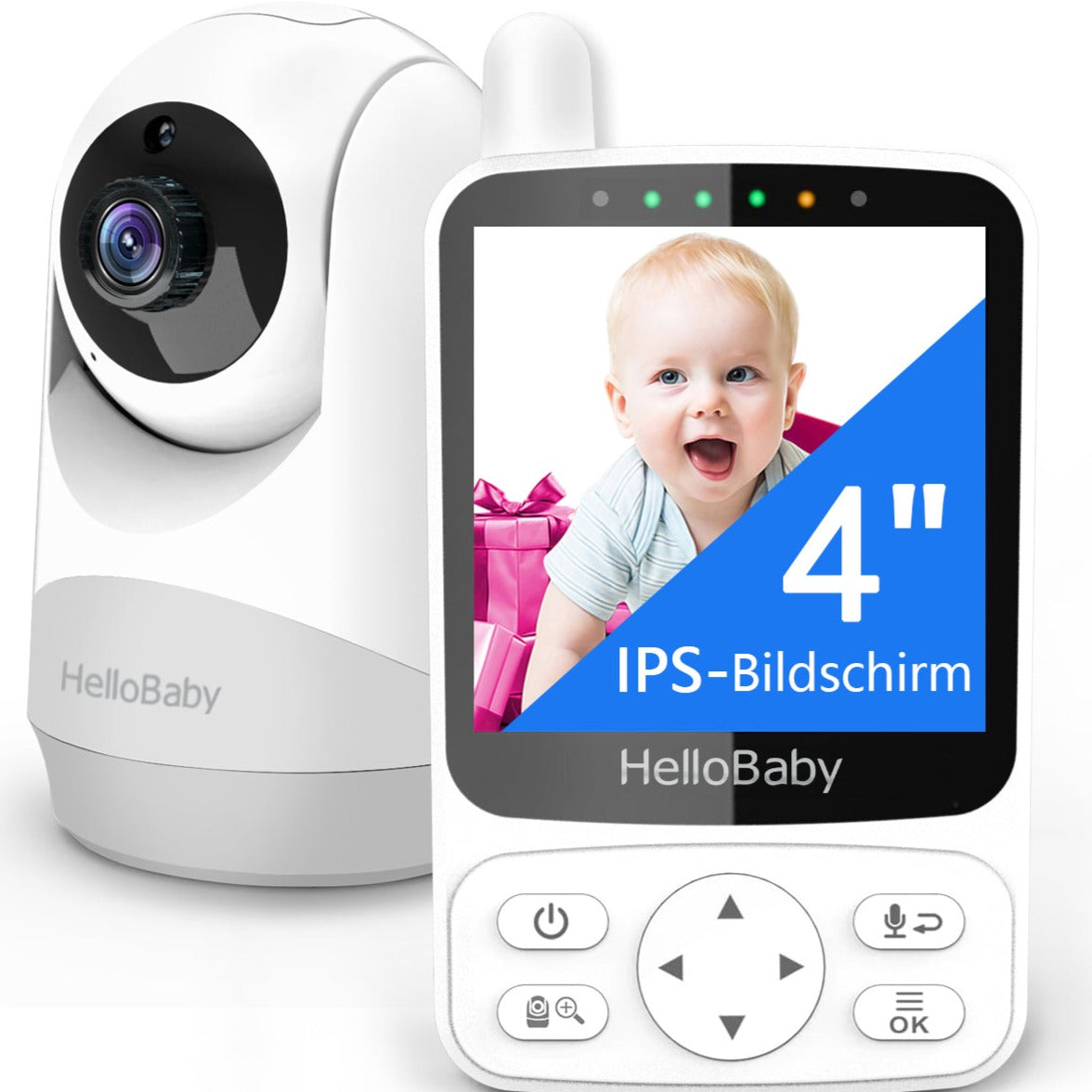 hellobaby best baby monitor - HelloBaby Monitor with 29Hour Battery Life and 4" IPS Screen, No WiFi, Video Baby Monitor with Camera and Audio 1000ft Long Rang Auto Night Vision 2 Way Audio Temperature VOX Mode for Baby Pet Eldly  