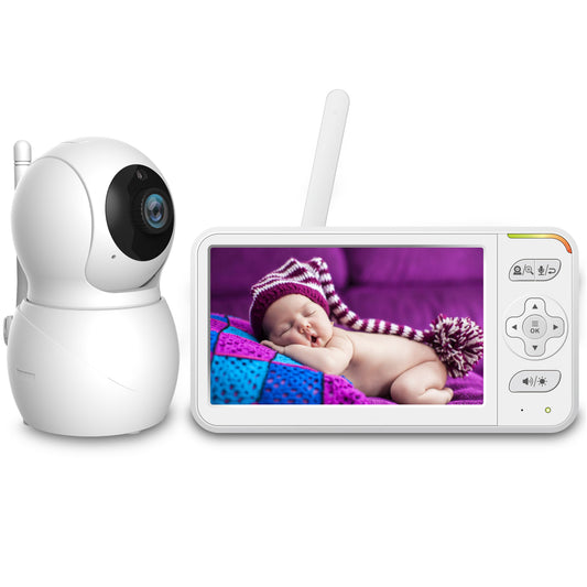 hellobaby best baby monitor - HelloBaby HB6053 - 5.0 Inch Video Baby Monitor with Remote Pan and Tilt Function  