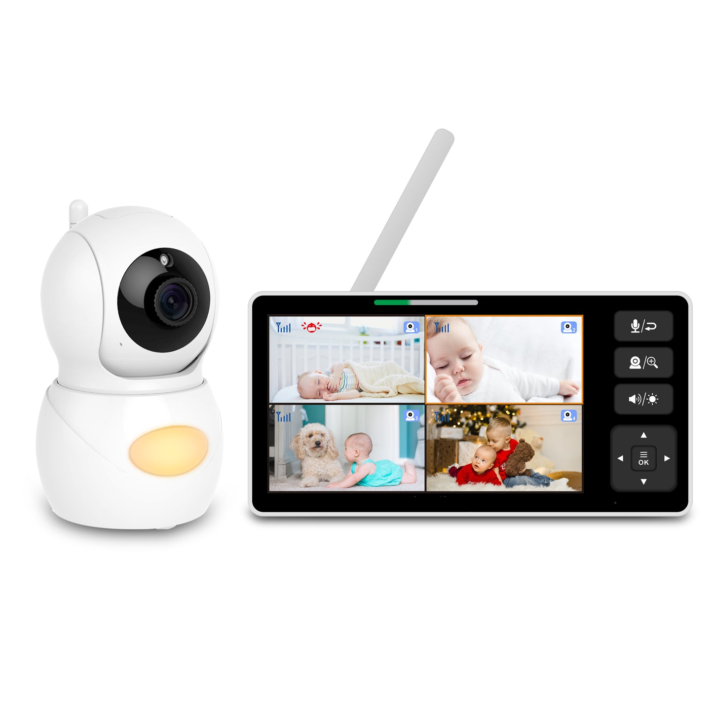 HelloBaby HB6082L - 5.5 720P HD Video Baby Monitor with Remote Pan and Tilt Function