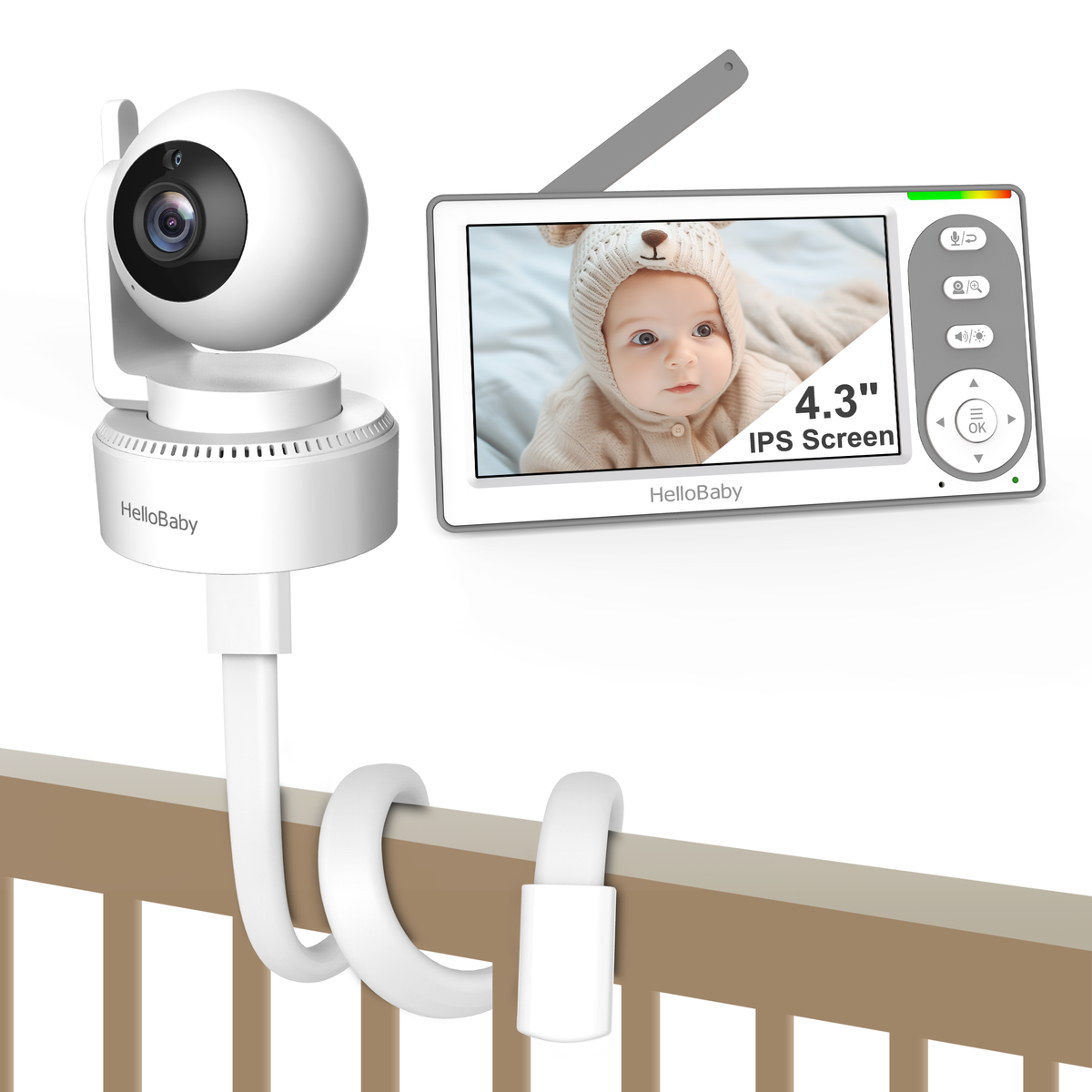 Hellobaby デジタルワイヤレスビデオベビーモニター 4.0インチ Amazon
