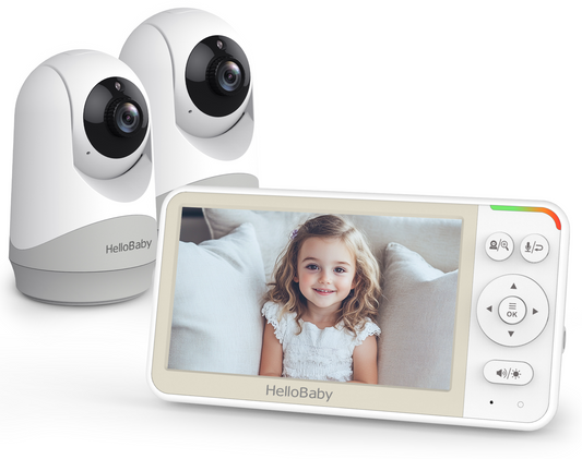 HB6256-2 5.0 Inch Video Baby Monitor with Two Camera