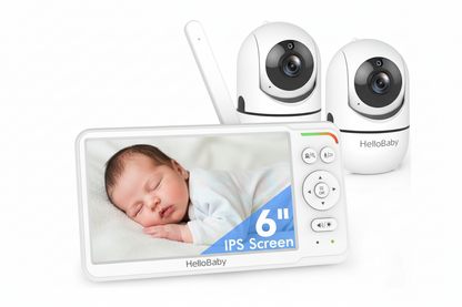 hellobaby best baby monitor - HelloBaby HB6560-2 Video Baby Monitor with two cameras  
