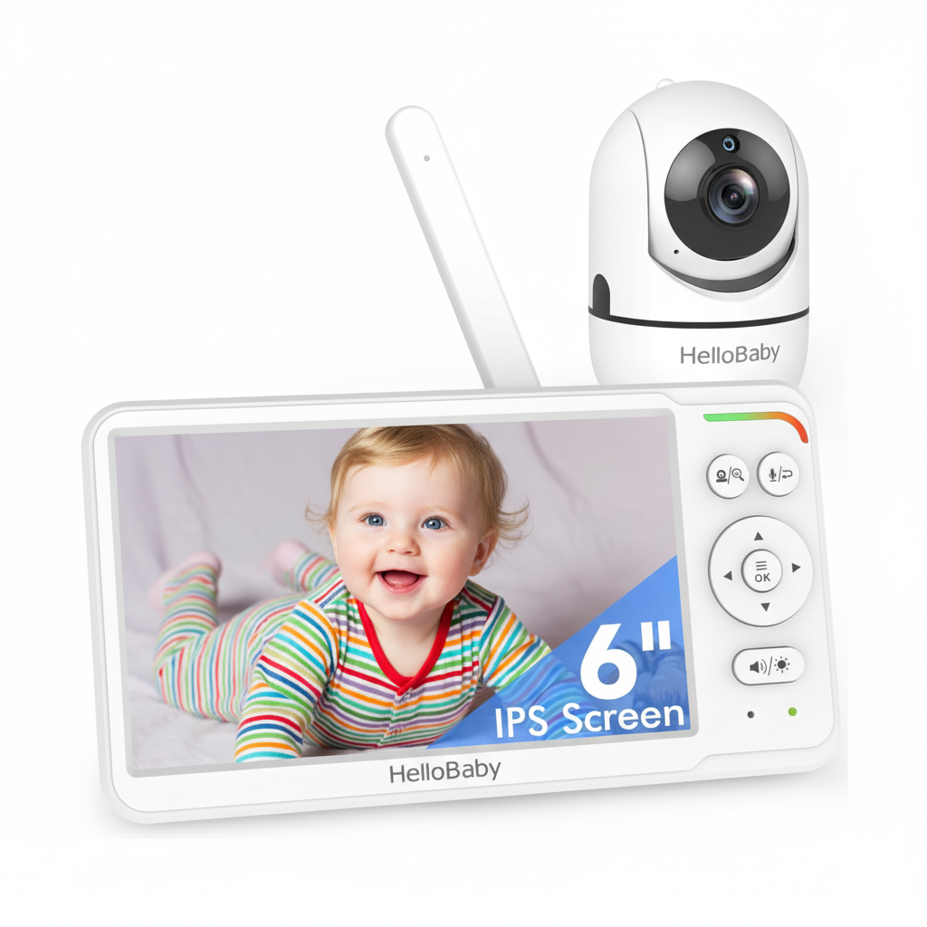 hellobaby best baby monitor - HelloBaby 6'' Video Baby Monitor  